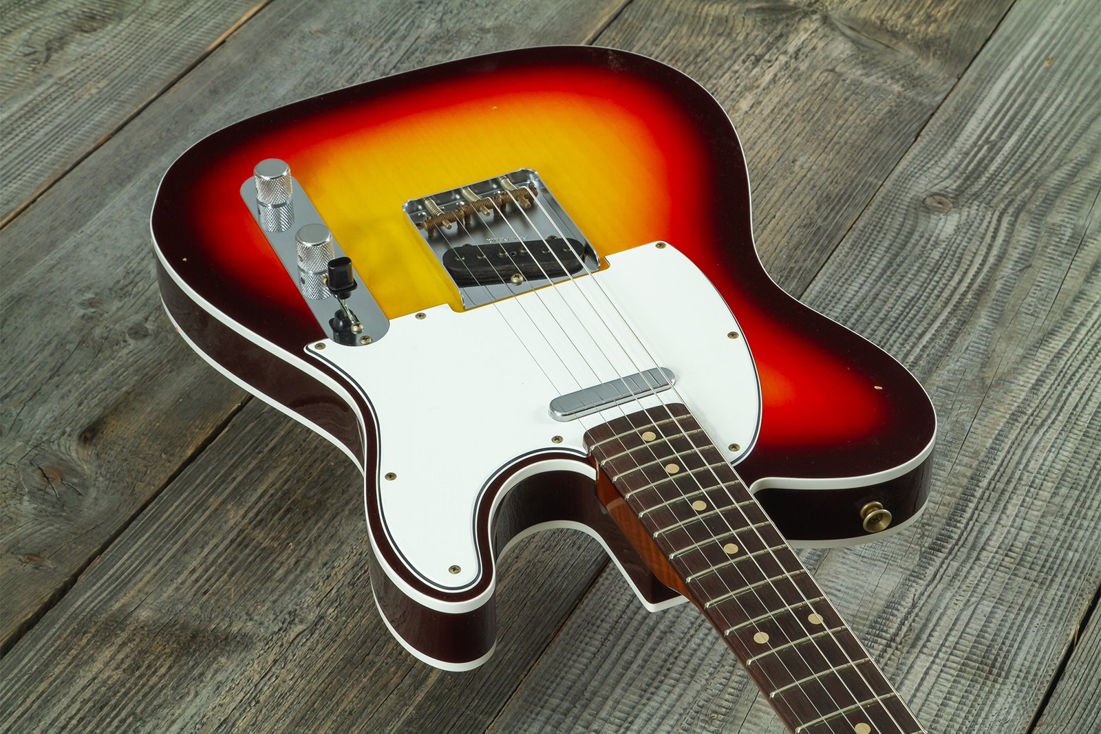 Fender Custom Shop Tele 1960 Vintage Custom 2s Ht Rw #r147862 - Journeyman Relic 3-color Sunburst - Televorm elektrische gitaar - Variation 2