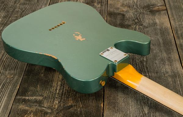 Solid body elektrische gitaar Fender Custom Shop 1961 Telecaster #CZ558789 - relic sherwood green metallic