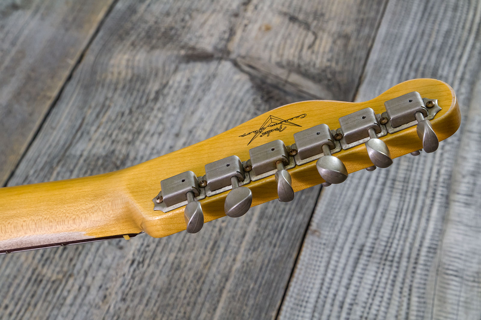 Fender Custom Shop Tele 1963 2s Ht Rw #r143447 - Black Over Hle Gold - Televorm elektrische gitaar - Variation 11