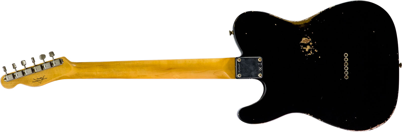 Fender Custom Shop Tele 1963 2s Ht Rw #r143447 - Black Over Hle Gold - Televorm elektrische gitaar - Variation 1