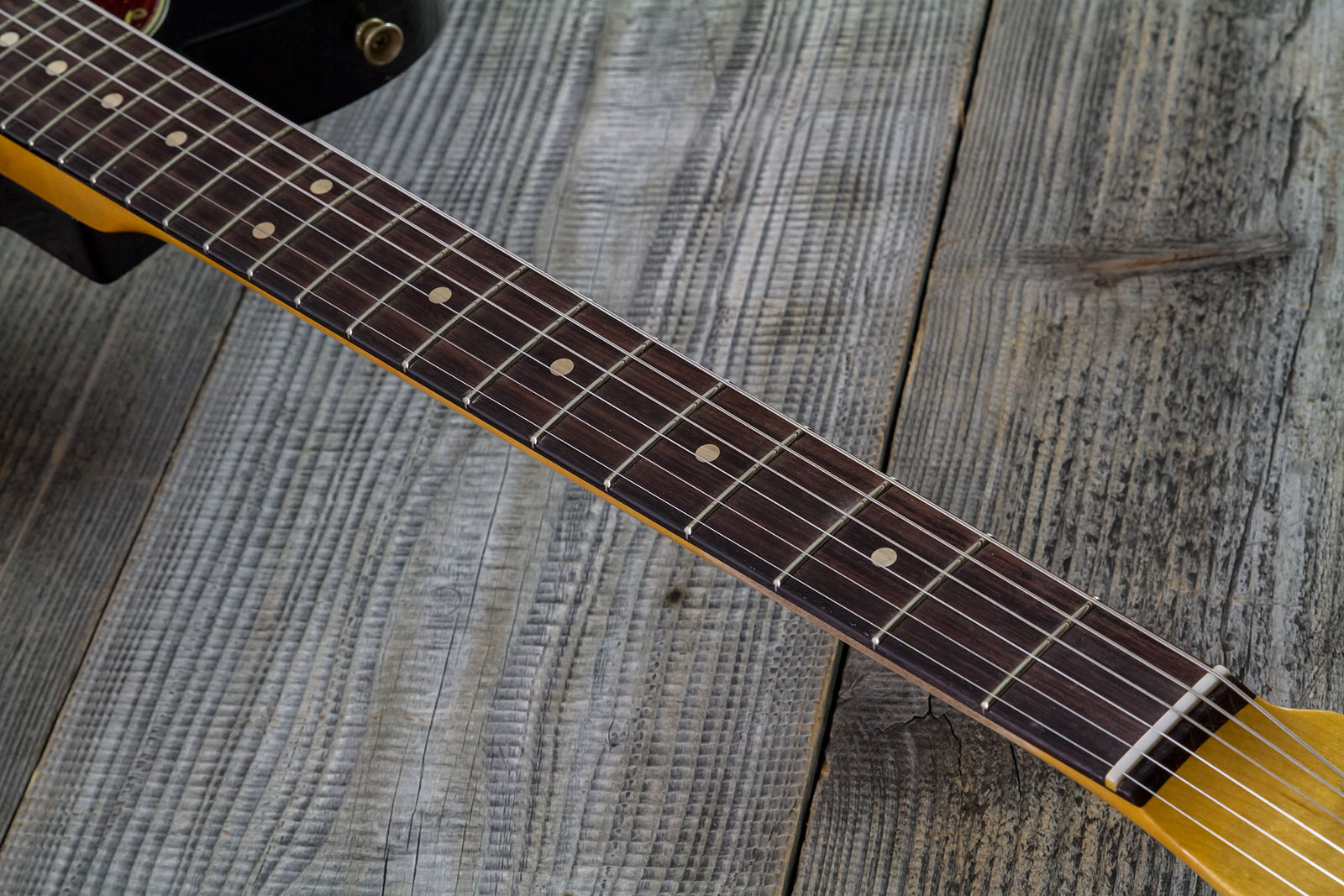 Fender Custom Shop Tele 1963 2s Ht Rw #r143447 - Black Over Hle Gold - Televorm elektrische gitaar - Variation 5