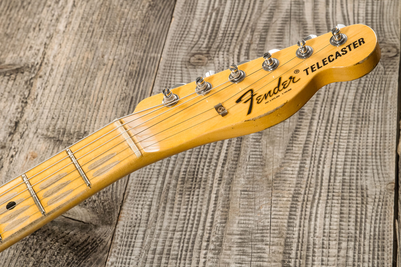 Fender Custom Shop Tele 1968 2s Ht Mn #r123298 - Relic Aged Natural - Televorm elektrische gitaar - Variation 9