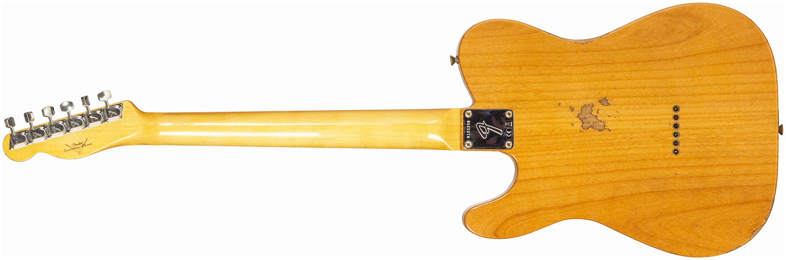 Fender Custom Shop Tele 1968 2s Ht Mn #r123298 - Relic Aged Natural - Televorm elektrische gitaar - Variation 1