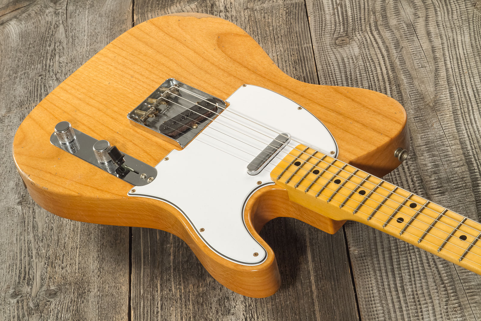 Fender Custom Shop Tele 1968 2s Ht Mn #r123298 - Relic Aged Natural - Televorm elektrische gitaar - Variation 2