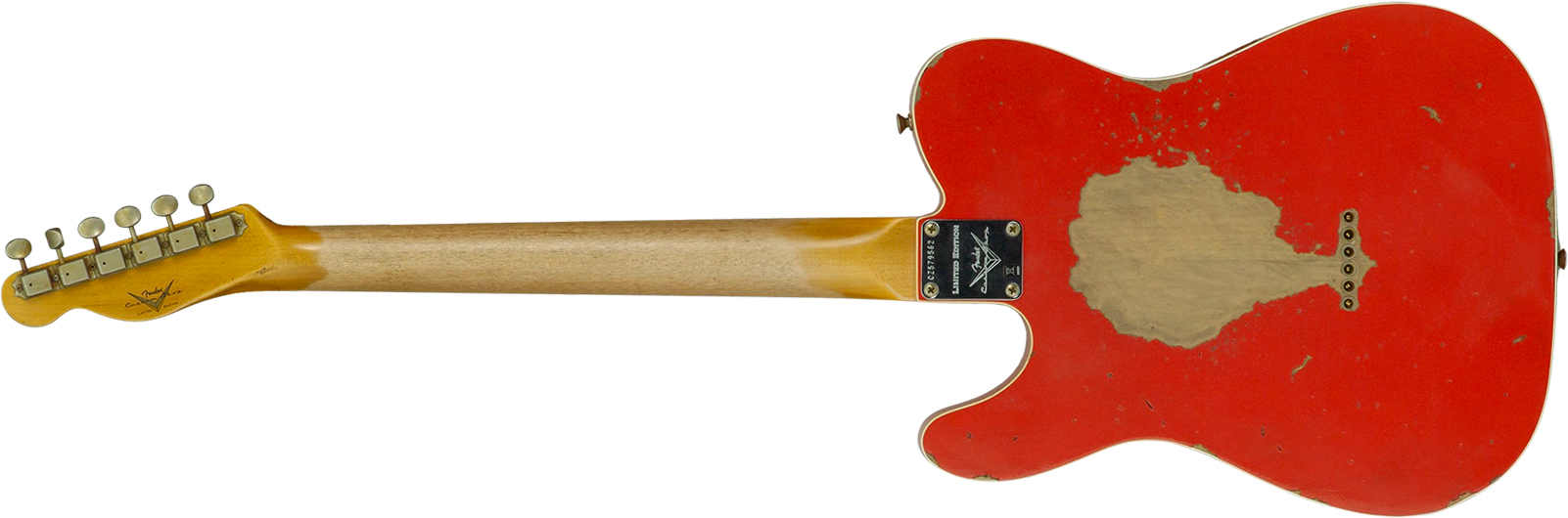 Fender Custom Shop Tele Custom 1960 2s Ht Rw #cz579562 - Heavy Relic Tahitian Coral O. 3-color Sunburst - Televorm elektrische gitaar - Variation 2