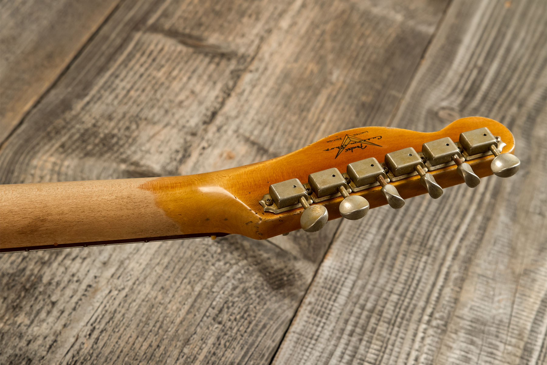 Fender Custom Shop Tele Custom 1960 2s Ht Rw #cz579606 - Heavy Relic Lake Placid Blue O. 3-color Sunburst - Televorm elektrische gitaar - Variation 10