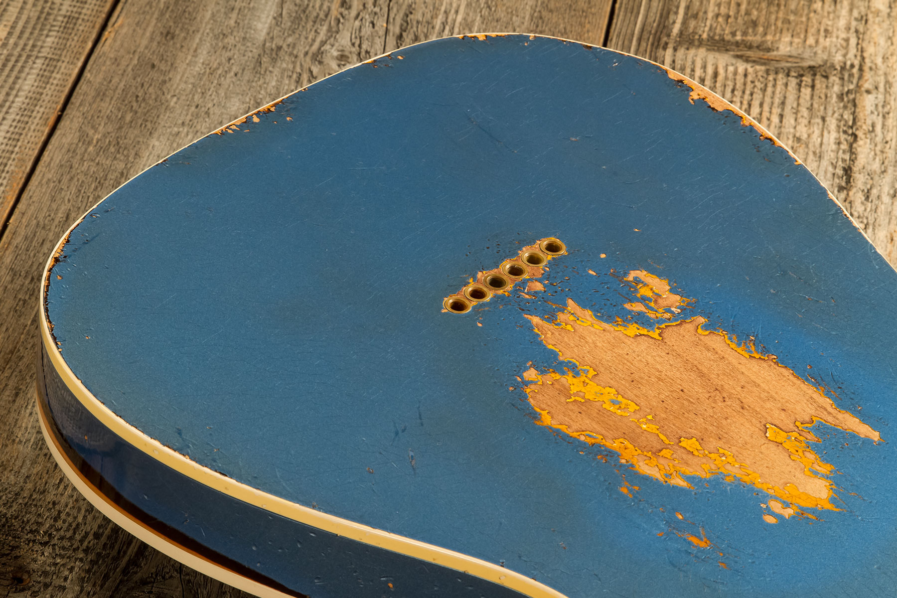 Fender Custom Shop Tele Custom 1960 2s Ht Rw #cz579606 - Heavy Relic Lake Placid Blue O. 3-color Sunburst - Televorm elektrische gitaar - Variation 6