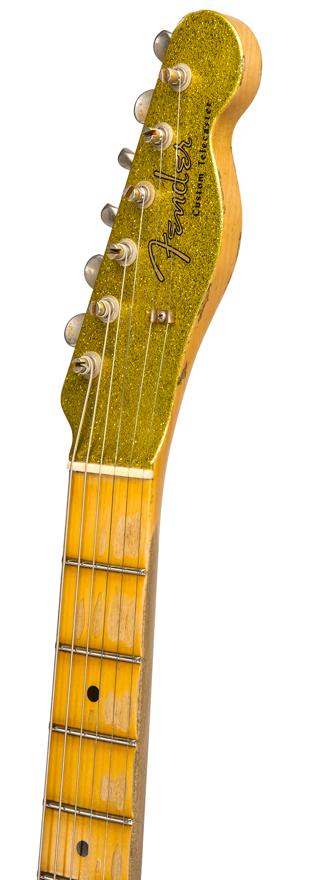 Fender Custom Shop Tele Custom 1963 2020 Ltd Rw #cz545983 - Relic Chartreuse Sparkle - Televorm elektrische gitaar - Variation 4