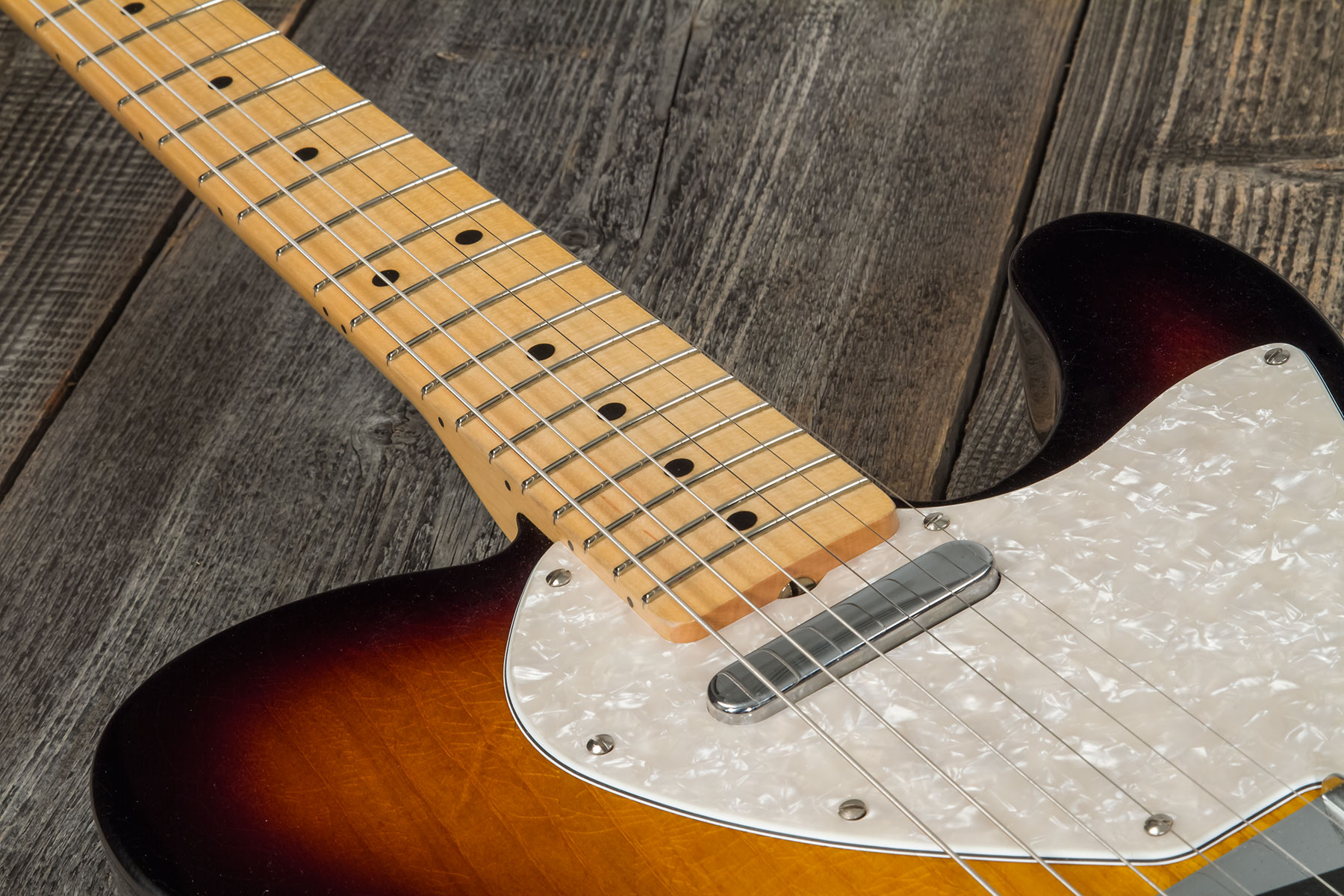 Fender Custom Shop Tele Thinline '50s 2s Ht Mn #r128616 - Closet Classic 2-color Sunburst - Televorm elektrische gitaar - Variation 4