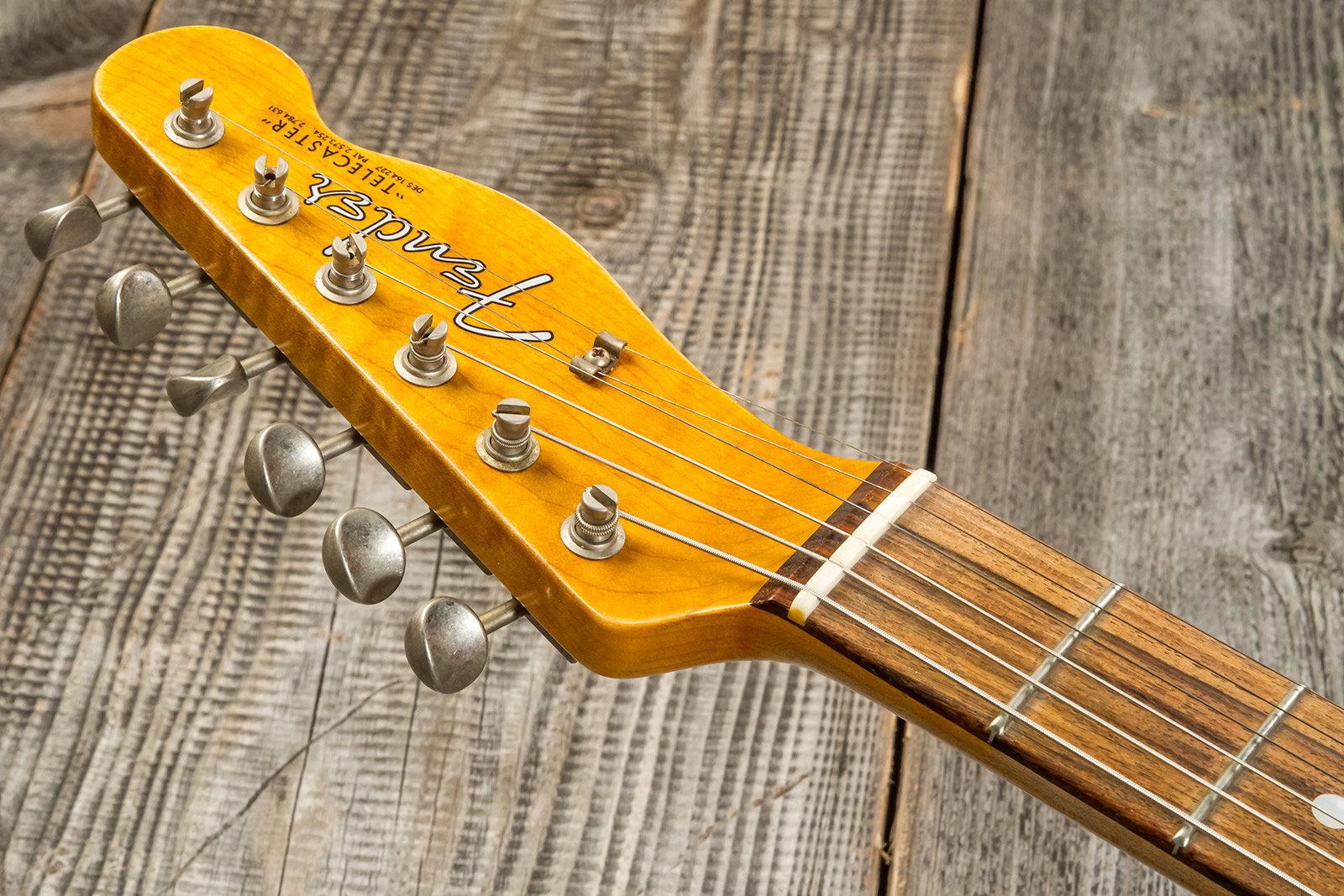 Fender Custom Shop Tele Thinline '60s Ltd 2s Ht Rw #cz544990 - Journeyman Relic Fiesta Red - Semi hollow elektriche gitaar - Variation 12
