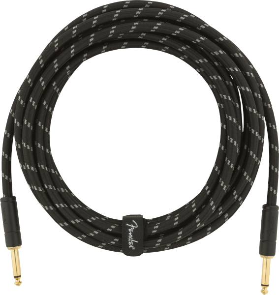 Kabel Fender Deluxe Instrument Cable, 15ft, Straight/Straight - Black Tweed
