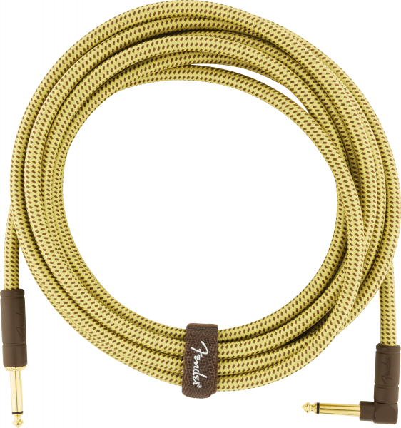 Kabel Fender Deluxe Instrument Cable, 15ft, Straight/Angle - Tweed