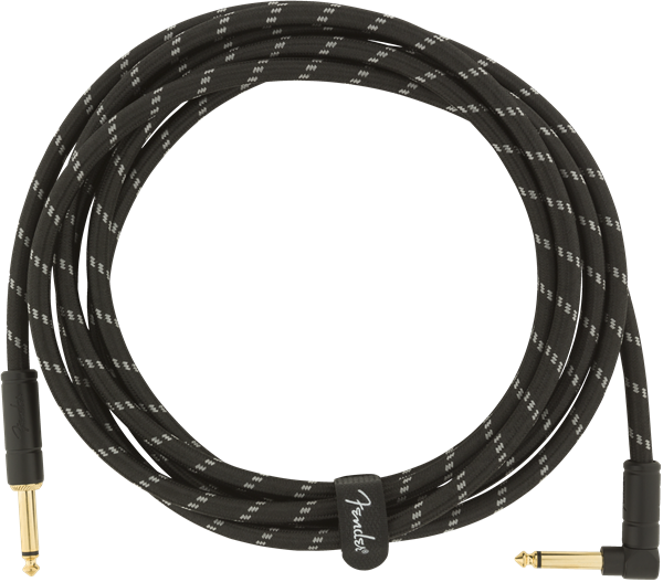 Fender Deluxe Instrument Cable Droit/coude 10ft Black Tweed - Kabel - Variation 1