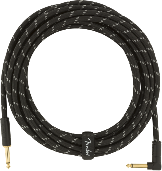 Fender Deluxe Instrument Cable Droit/coude 18.6ft Black Tweed - Kabel - Variation 1