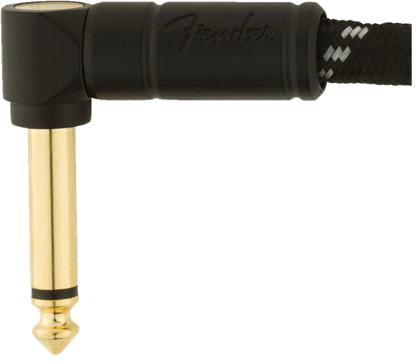 Fender Deluxe Instrument Patch Cable Angle Angle 6inch Black Tweed - Kabel - Variation 1