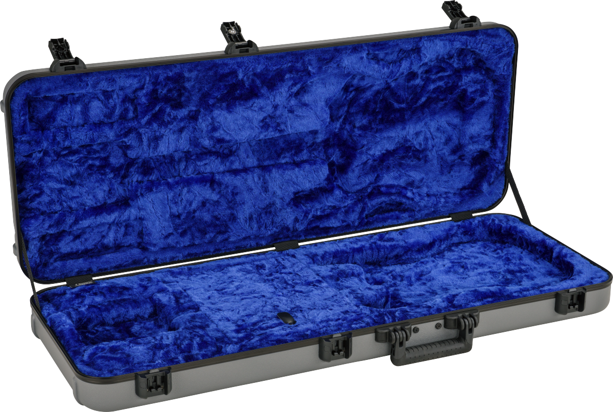 Fender Deluxe Molded Strat/tele Electric Guitar Case Abs Silver/blue - Elektrische gitaarkoffer - Variation 1