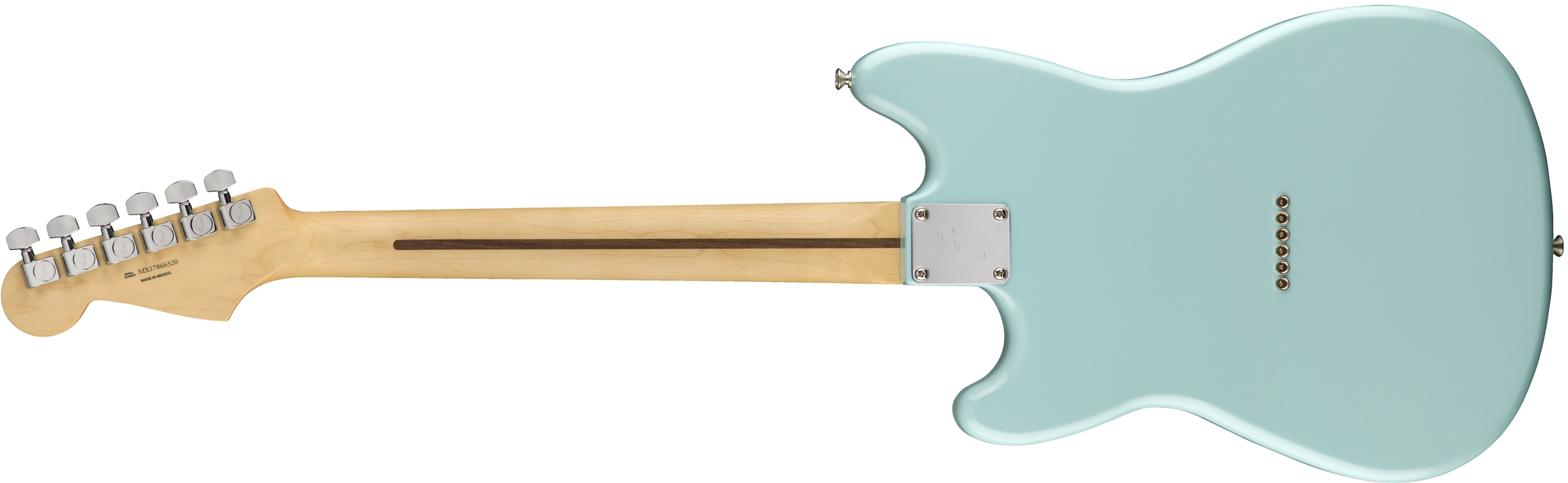 Fender Duo-sonic Hs Offset Mex Pf Diapason Court - Daphne Blue - Retro-rock elektrische gitaar - Variation 1