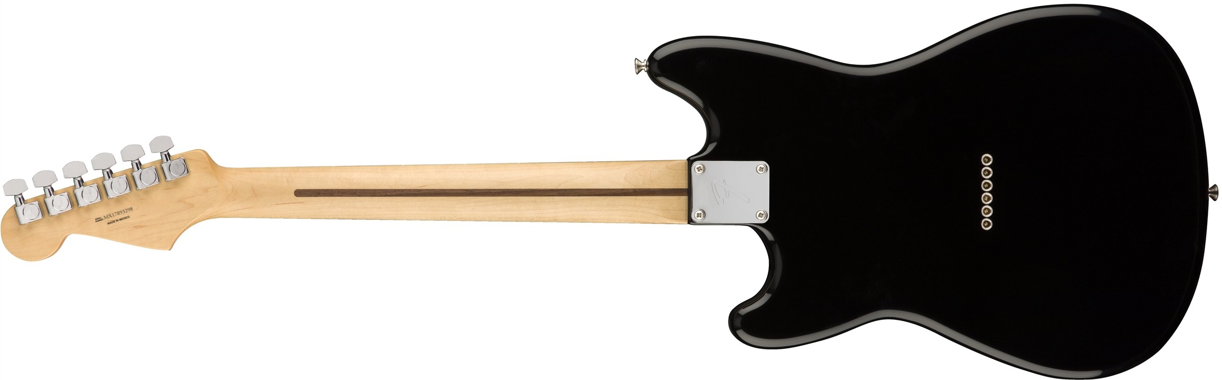 Fender Duo-sonic Hs Offset Mex Pf Diapason Court - Black - Retro-rock elektrische gitaar - Variation 1