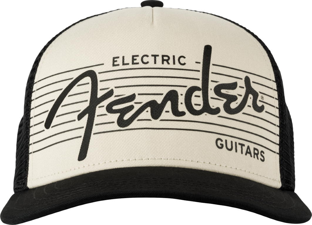 Fender Electric Guitar Hat Black / Cream - Casquette - Taille Unique - Pet - Variation 1