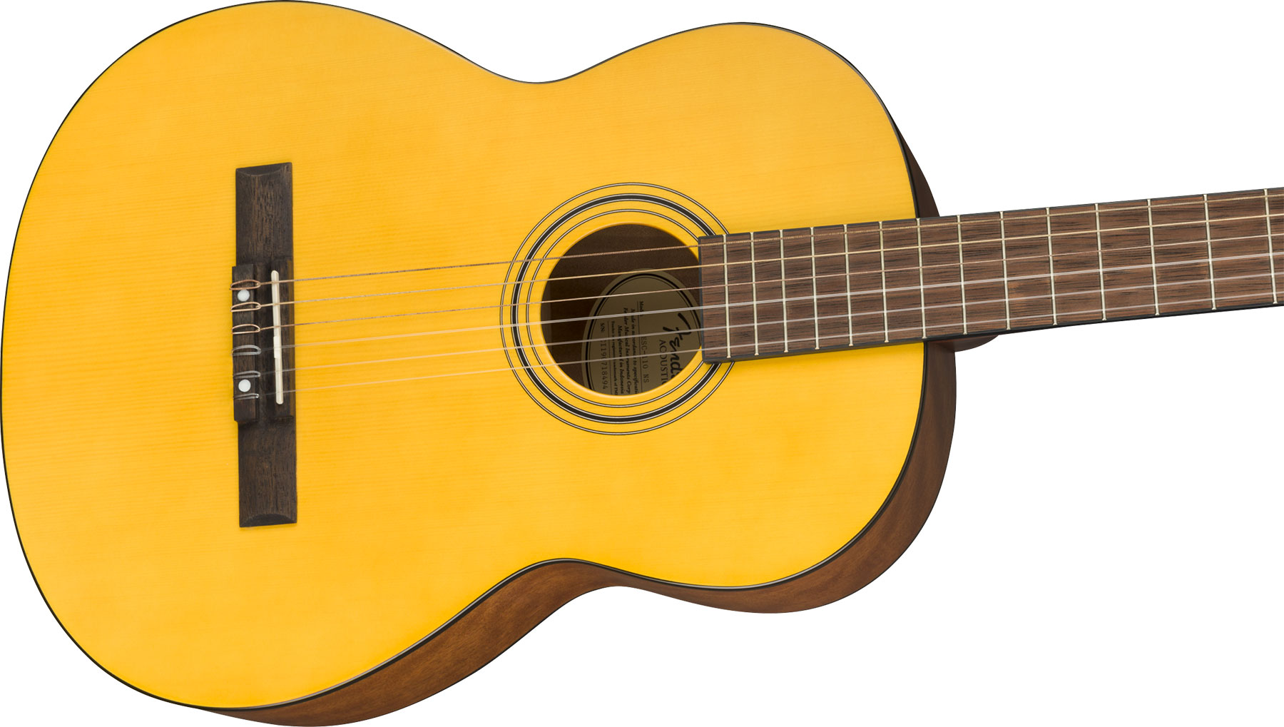 Fender Esc-110 Wide Neck Educational 4/4 Epicea Okoume Noy - Vintage Natural - Klassieke gitaar 4/4 - Variation 2
