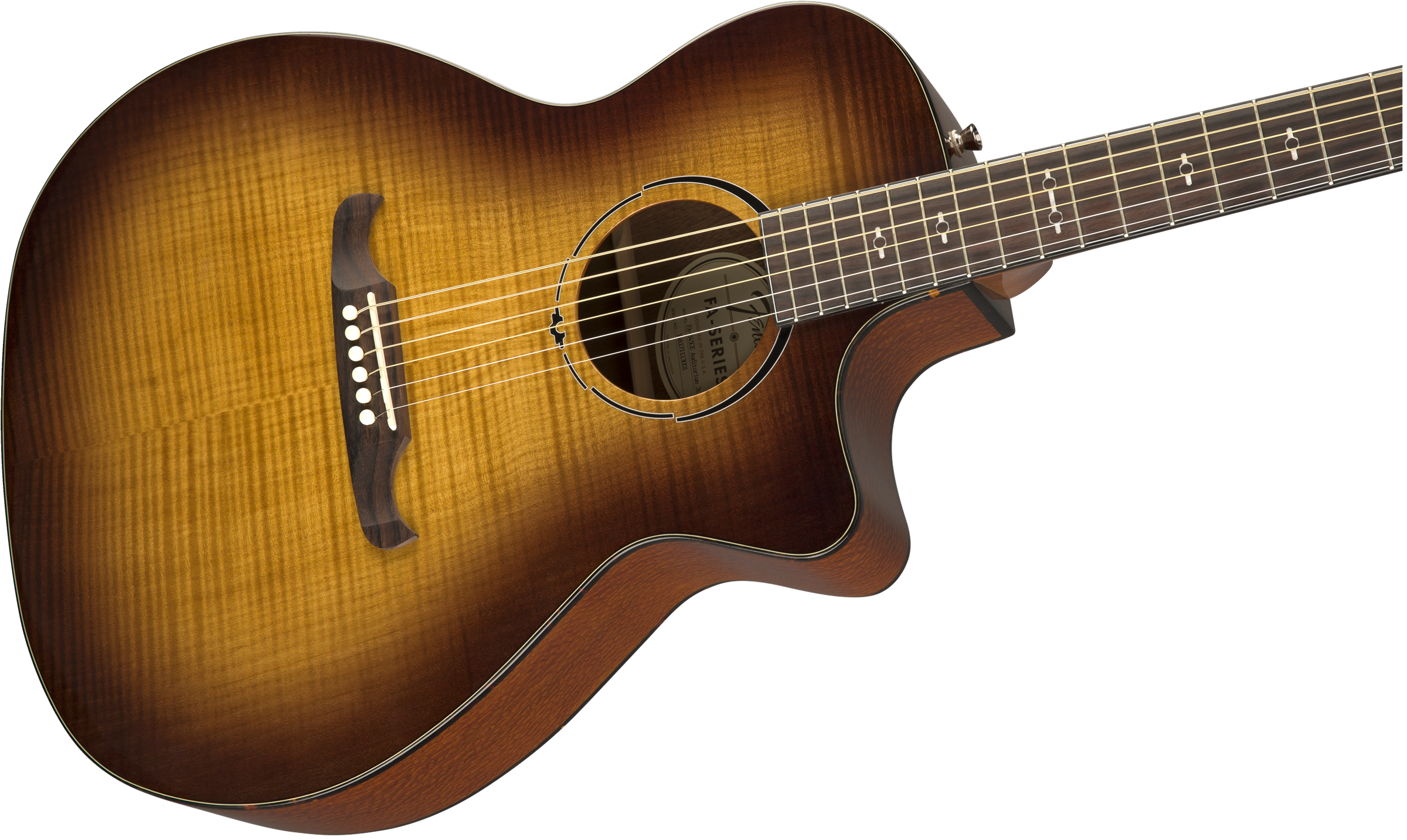 Fender Fa-345ce Alternative Auditorium Cw Erable Lacewood Lau - 3-tone Tea Burst - Elektro-akoestische gitaar - Variation 2