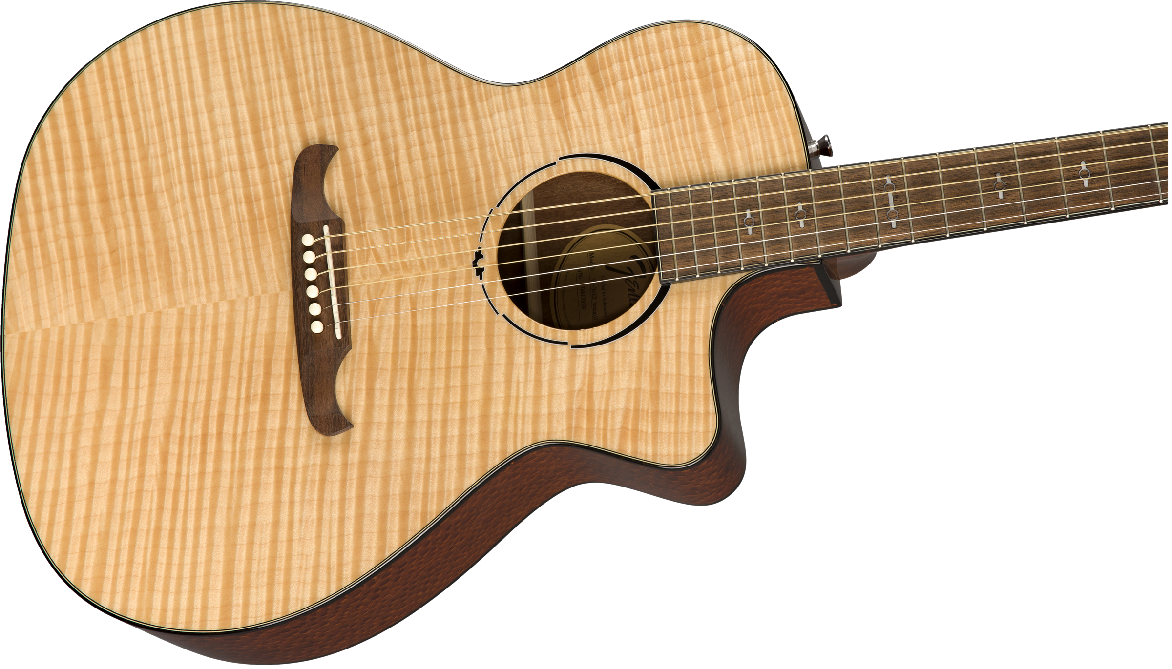 Fender Fa-345ce Alternative Auditorium Cw Erable Lacewood Lau - Natural - Elektro-akoestische gitaar - Variation 3