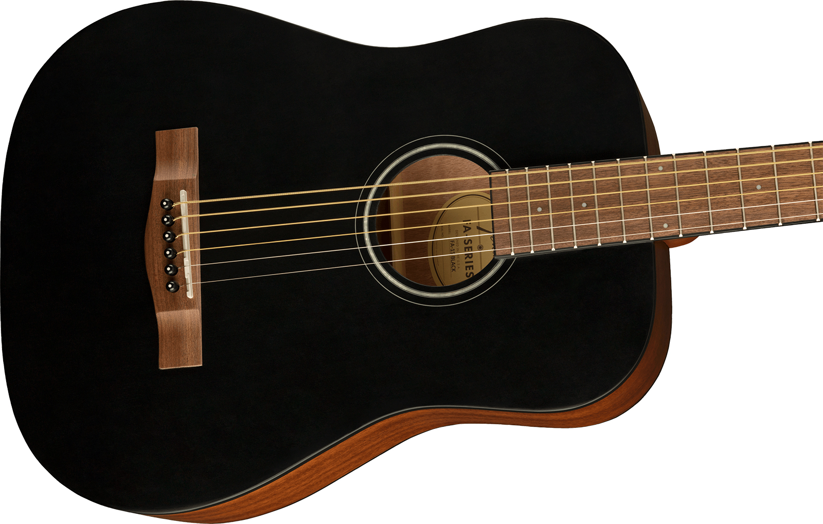 Fender Fa15 3/4 Steel Alternative Shsc Agathis Sapele Wal - Black Satin - Volksgitaar - Variation 2