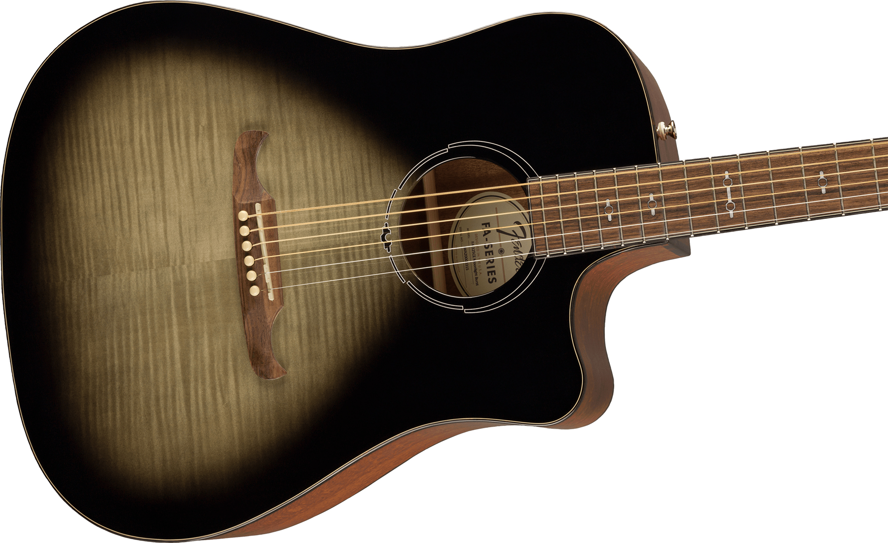 Fender Fa325ce Ltd Dreadnought Cw Erable Lacewood Lau - Moonlight Burst - Elektro-akoestische gitaar - Variation 2