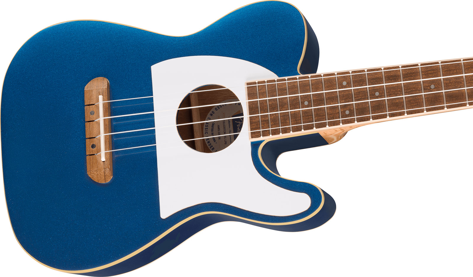 Fender Fullerton Tele Uke Concert Cw Epicea Okoume Noy - Lake Placid Blue - Ukulele - Variation 2