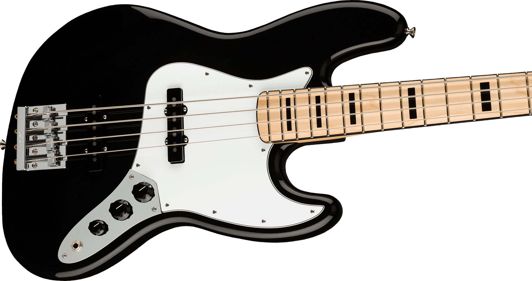 Fender Geddy Lee Jazz Bass Signature Mex Mn - Black - Solid body elektrische bas - Variation 2