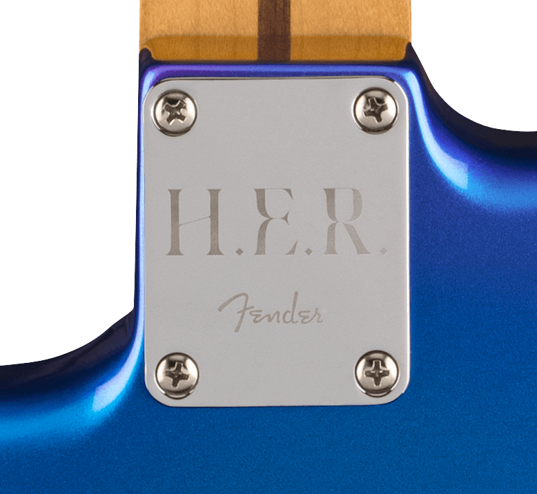 Fender H.e.r. Strat Ltd Signature Mex 3s Trem Mn - Blue Marlin - Elektrische gitaar in Str-vorm - Variation 4
