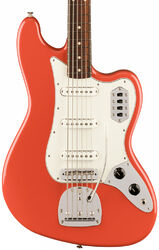 Bariton elektrische gitaar Fender Vintera II '60s Bass VI (MEX, RW) - Fiesta red
