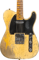 Televorm elektrische gitaar Fender Custom Shop 1950 Double Esquire #R126773 - Super heavy relic aged nocaster blonde