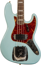 Solid body elektrische bas Fender Custom Shop 1966 Jazz Bass #CZ553892 - Journeyman relic daphne blue