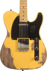 Elektrische gitaar in strat vorm Fender Custom Shop 1951 Nocaster #R137320 - Heavy relic natural blonde