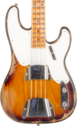 Solid body elektrische bas Fender Custom Shop 1955 Precision Bass #R133839 - Heavy Relic 2-Color Sunburst