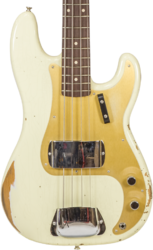 Solid body elektrische bas Fender Custom Shop 1960 Precision Bass #R130966 - Closet classic vintage white