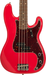 Solid body elektrische bas Fender Custom Shop 1962 Precision Bass #R126357 - Journeyman relic fiesta red 