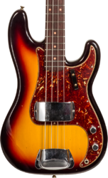 Solid body elektrische bas Fender Custom Shop 1963 Precision Bass #CZ56919 - Journeyman relic 3-color sunburst