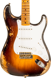 Elektrische gitaar in str-vorm Fender Custom Shop 70th Anniversary 1954 Stratocaster Ltd #XN4309 - Heavy Relic Wide Fade 2-Color Sunburst