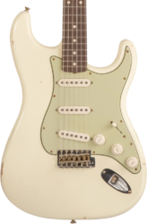 Elektrische gitaar in str-vorm Fender Custom Shop Stratocaster 1959 Masterbuilt D.Brown #R143697 - Journeyman relic vintage white