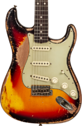 Elektrische gitaar in str-vorm Fender Custom Shop Stratocaster 1961 Masterbuilt K.McMillin #R127893 - Ultimate relic 3-color sunburst