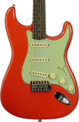 Elektrische gitaar in strat vorm Fender Custom Shop Poblano 1962 Stratocaster #CZ584215 - Journeyman Relic Fiesta Red 