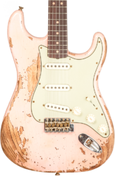 Elektrische gitaar in str-vorm Fender Custom Shop 1963 Stratocaster #R136150 - Super heavy relic shell pink