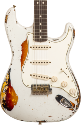 Custom Shop Stratocaster 1963 Masterbuilt K.McMillin #R117544 - Ultimate Relic Olympic White/3-Color Sunburst