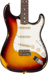 Elektrische gitaar in str-vorm Fender Custom Shop Late 1964 Stratocaster #CZ569925 - Relic target 3-color sunburst