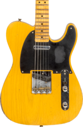 Televorm elektrische gitaar Fender Custom Shop 1952 Telecaster #R135090 - Relic aged butterscotch blonde