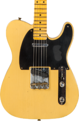 Televorm elektrische gitaar Fender Custom Shop 1953 Telecaster #R128606 - Journeyman relic aged nocaster blonde