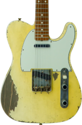 Televorm elektrische gitaar Fender Custom Shop 1960 Telecaster Masterbuilt Dale Wilson #CZ547696 - Heavy Relic Aged Vintage White