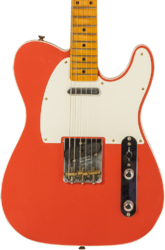 Televorm elektrische gitaar Fender Custom Shop 50s Twisted Tele Custom #R131746 - Journeyman relic tahitian coral